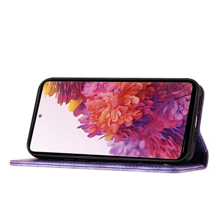 Butterfly Cat Embossing Flip Leather Phone Case, For Samsung Galaxy S21 FE 5G, For Samsung Galaxy A32 5G, For Samsung Galaxy S21 5G, For Samsung Galaxy S21+ 5G, For Samsung Galaxy S21 Ultra 5G, For Samsung Galaxy A02s EU, For Samsung Galaxy A12        ...