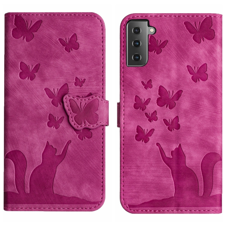 Butterfly Cat Embossing Flip Leather Phone Case, For Samsung Galaxy S21 FE 5G, For Samsung Galaxy A32 5G, For Samsung Galaxy S21 5G, For Samsung Galaxy S21+ 5G, For Samsung Galaxy S21 Ultra 5G, For Samsung Galaxy A02s EU, For Samsung Galaxy A12        ...