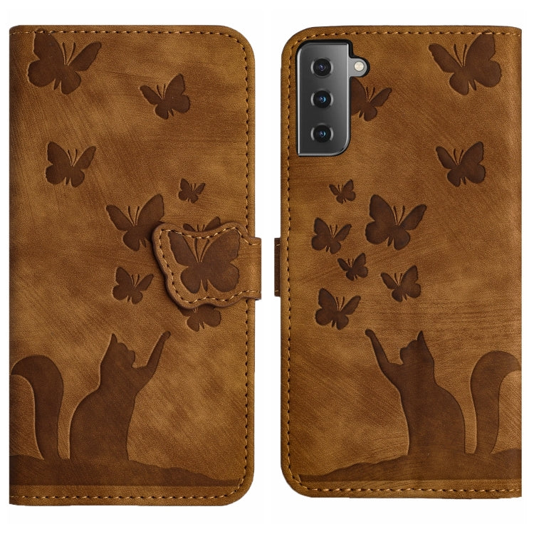 Butterfly Cat Embossing Flip Leather Phone Case, For Samsung Galaxy S21 FE 5G, For Samsung Galaxy A32 5G, For Samsung Galaxy S21 5G, For Samsung Galaxy S21+ 5G, For Samsung Galaxy S21 Ultra 5G, For Samsung Galaxy A02s EU, For Samsung Galaxy A12        ...