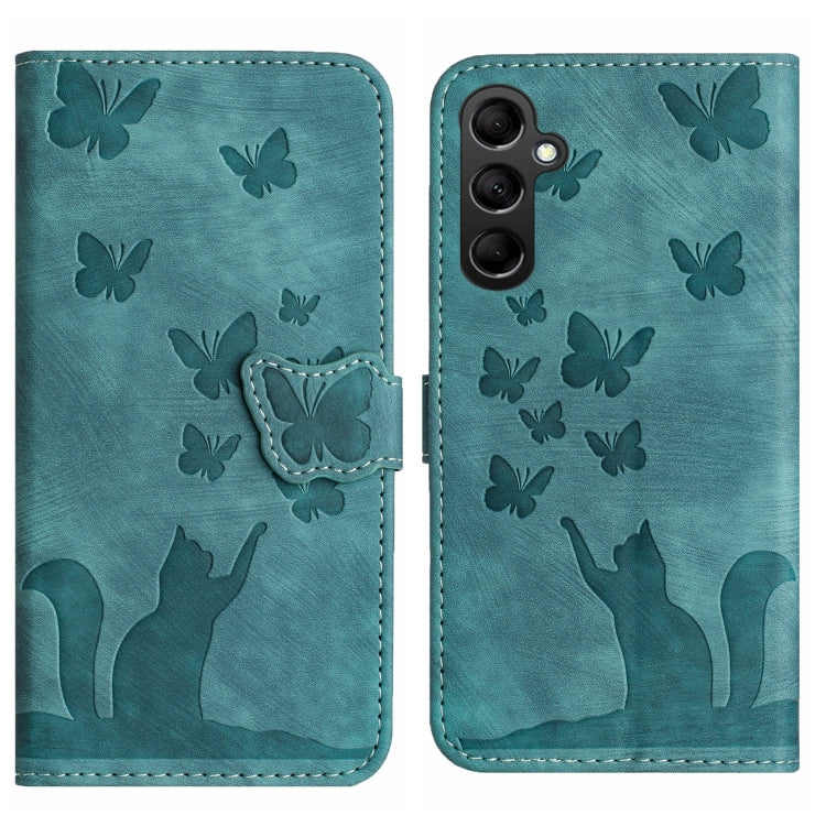 Butterfly Cat Embossing Flip Leather Phone Case, For Samsung Galaxy A55, For Samsung Galaxy A35, For Samsung Galaxy S24 Ultra 5G, For Samsung Galaxy S24+ 5G, For Samsung Galaxy S24 5G, For Samsung Galaxy A15, For Samsung Galaxy A05s                    ...
