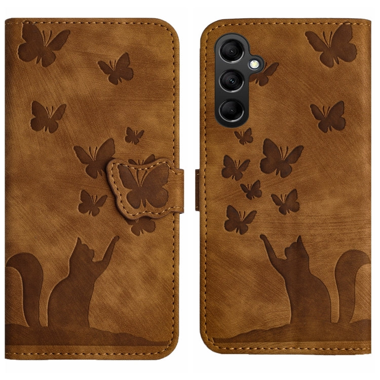 Butterfly Cat Embossing Flip Leather Phone Case, For Samsung Galaxy A55, For Samsung Galaxy A35, For Samsung Galaxy S24 Ultra 5G, For Samsung Galaxy S24+ 5G, For Samsung Galaxy S24 5G, For Samsung Galaxy A15, For Samsung Galaxy A05s                    ...
