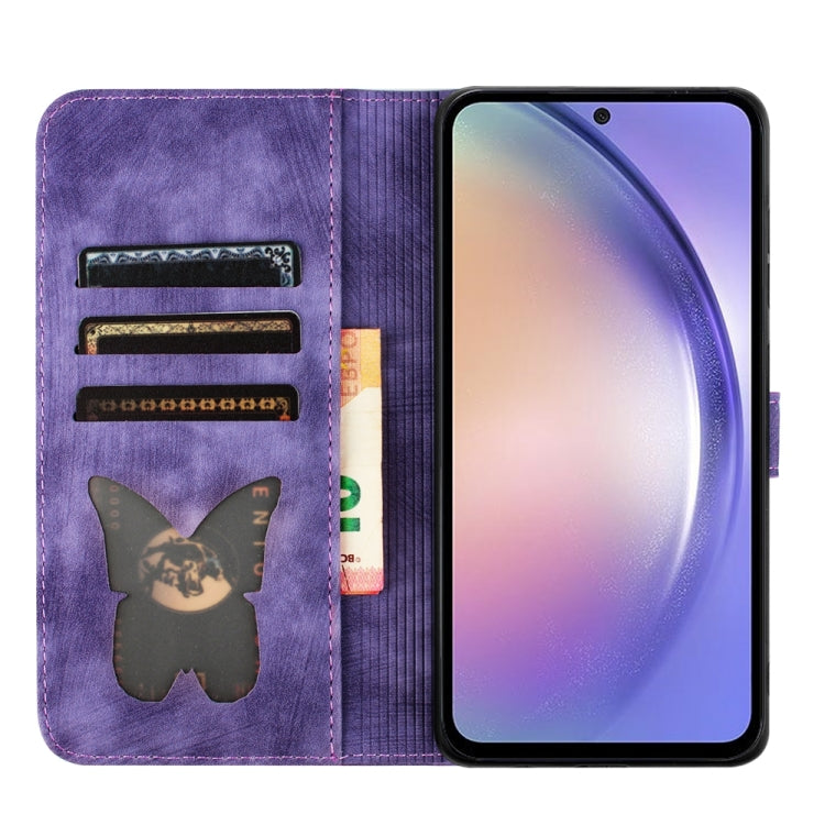 Butterfly Cat Embossing Flip Leather Phone Case, For Samsung Galaxy A55, For Samsung Galaxy A35, For Samsung Galaxy S24 Ultra 5G, For Samsung Galaxy S24+ 5G, For Samsung Galaxy S24 5G, For Samsung Galaxy A15, For Samsung Galaxy A05s                    ...