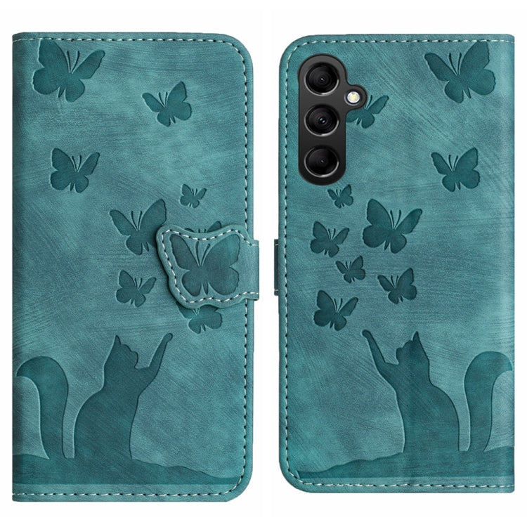 Butterfly Cat Embossing Flip Leather Phone Case, For Samsung Galaxy A55, For Samsung Galaxy A35, For Samsung Galaxy S24 Ultra 5G, For Samsung Galaxy S24+ 5G, For Samsung Galaxy S24 5G, For Samsung Galaxy A15, For Samsung Galaxy A05s                    ...