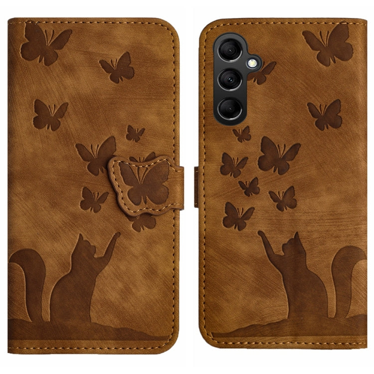 Butterfly Cat Embossing Flip Leather Phone Case, For Samsung Galaxy A55, For Samsung Galaxy A35, For Samsung Galaxy S24 Ultra 5G, For Samsung Galaxy S24+ 5G, For Samsung Galaxy S24 5G, For Samsung Galaxy A15, For Samsung Galaxy A05s                    ...