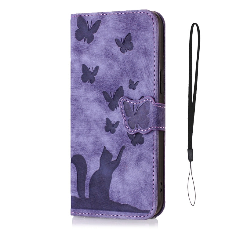 Butterfly Cat Embossing Flip Leather Phone Case, For Samsung Galaxy A24 4G, For Samsung Galaxy A23 / M13 4G, For Samsung Galaxy A14 4G / 5G, For Samsung Galaxy A34 5G, For Samsung Galaxy A54 5G, For Samsung Galaxy S23 Ultra 5G, For Samsung Galaxy S23+ ...