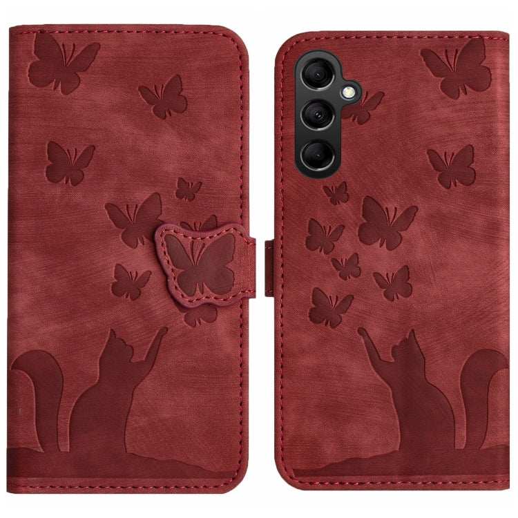 Butterfly Cat Embossing Flip Leather Phone Case, For Samsung Galaxy A24 4G, For Samsung Galaxy A23 / M13 4G, For Samsung Galaxy A14 4G / 5G, For Samsung Galaxy A34 5G, For Samsung Galaxy A54 5G, For Samsung Galaxy S23 Ultra 5G, For Samsung Galaxy S23+ ...