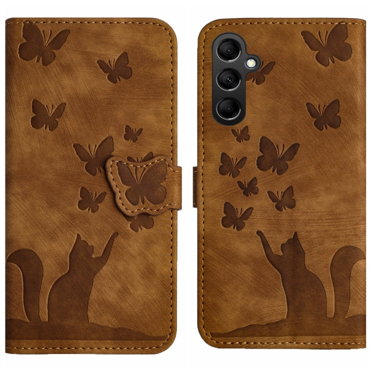 Butterfly Cat Embossing Flip Leather Phone Case, For Samsung Galaxy A24 4G, For Samsung Galaxy A23 / M13 4G, For Samsung Galaxy A14 4G / 5G, For Samsung Galaxy A34 5G, For Samsung Galaxy A54 5G, For Samsung Galaxy S23 Ultra 5G, For Samsung Galaxy S23+ ...
