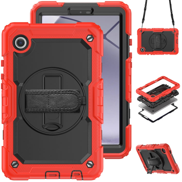 Silicone + PC Tablet Case with Shoulder Strap, For Samsung Galaxy Tab A9+/Tab A11+, For Samsung Galaxy Tab A9 / Tab A11
