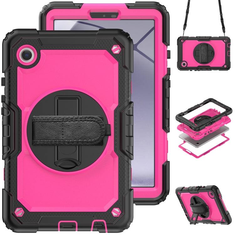 Silicone + PC Tablet Case with Shoulder Strap, For Samsung Galaxy Tab A9+/Tab A11+, For Samsung Galaxy Tab A9 / Tab A11