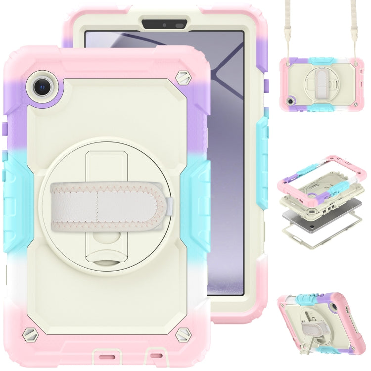 Silicone + PC Tablet Case with Shoulder Strap, For Samsung Galaxy Tab A9+/Tab A11+, For Samsung Galaxy Tab A9 / Tab A11