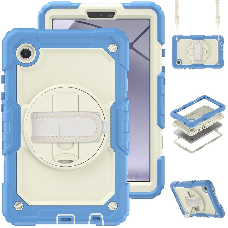 Silicone + PC Tablet Case with Shoulder Strap, For Samsung Galaxy Tab A9+/Tab A11+, For Samsung Galaxy Tab A9 / Tab A11