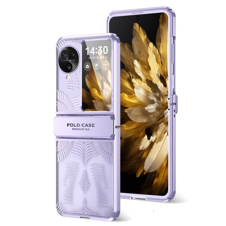 Angel Wings Electroplated Frosted Phone Case, For OPPO Find N3 Flip, For OPPO Find N2 Flip