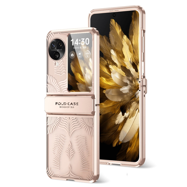 Angel Wings Electroplated Frosted Phone Case, For OPPO Find N3 Flip, For OPPO Find N2 Flip