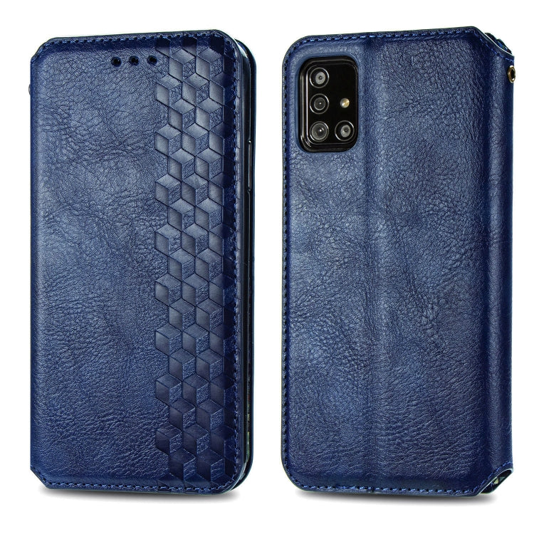 Cubic Grid Pressed Horizontal Flip Magnetic Leather Case with Holder & Card Slots & Wallet, For Samsung Galaxy A20(Japanese Version), For Samsung Galaxy A30(Japanese Version), For Samsung Galaxy A30, For Samsung Galaxy A41                              ...