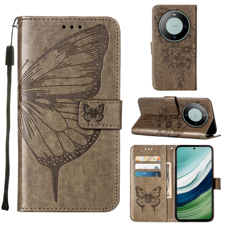 Embossed Butterfly Leather Phone Case, For Huawei Nova 12s 4G Global, For Huawei Pura 70 Pro, For Huawei Pura 70, For Huawei Mate 60, For Huawei Mate 60 Pro, For Huawei P60 Art