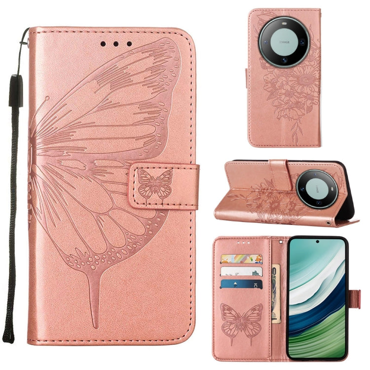 Embossed Butterfly Leather Phone Case, For Huawei Nova 12s 4G Global, For Huawei Pura 70 Pro, For Huawei Pura 70, For Huawei Mate 60, For Huawei Mate 60 Pro, For Huawei P60 Art