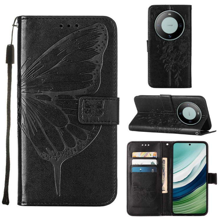 Embossed Butterfly Leather Phone Case, For Huawei Nova 12s 4G Global, For Huawei Pura 70 Pro, For Huawei Pura 70, For Huawei Mate 60, For Huawei Mate 60 Pro, For Huawei P60 Art