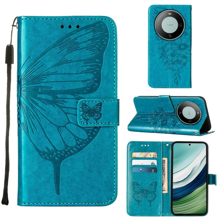 Embossed Butterfly Leather Phone Case, For Huawei Nova 12s 4G Global, For Huawei Pura 70 Pro, For Huawei Pura 70, For Huawei Mate 60, For Huawei Mate 60 Pro, For Huawei P60 Art