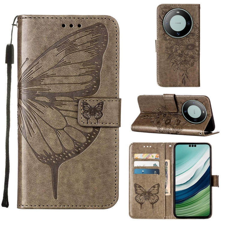 Embossed Butterfly Leather Phone Case, For Huawei Nova 12s 4G Global, For Huawei Pura 70 Pro, For Huawei Pura 70, For Huawei Mate 60, For Huawei Mate 60 Pro, For Huawei P60 Art