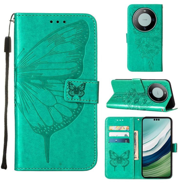 Embossed Butterfly Leather Phone Case, For Huawei Nova 12s 4G Global, For Huawei Pura 70 Pro, For Huawei Pura 70, For Huawei Mate 60, For Huawei Mate 60 Pro, For Huawei P60 Art