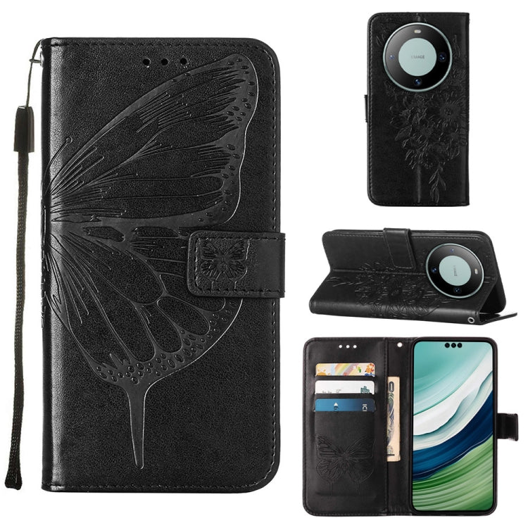 Embossed Butterfly Leather Phone Case, For Huawei Nova 12s 4G Global, For Huawei Pura 70 Pro, For Huawei Pura 70, For Huawei Mate 60, For Huawei Mate 60 Pro, For Huawei P60 Art