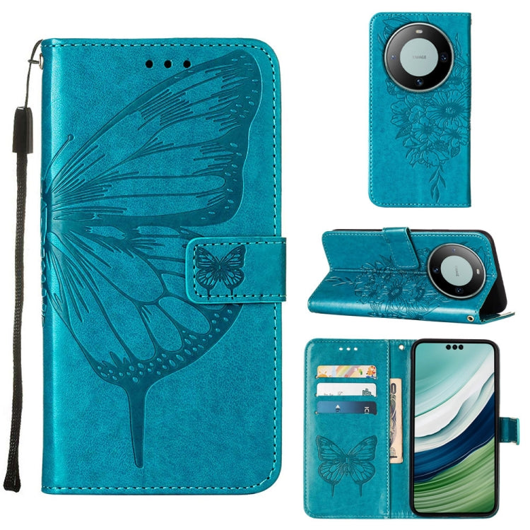 Embossed Butterfly Leather Phone Case, For Huawei Nova 12s 4G Global, For Huawei Pura 70 Pro, For Huawei Pura 70, For Huawei Mate 60, For Huawei Mate 60 Pro, For Huawei P60 Art