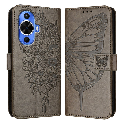 Embossed Butterfly Leather Phone Case, For Huawei Nova 12s 4G Global, For Huawei Pura 70 Pro, For Huawei Pura 70, For Huawei Mate 60, For Huawei Mate 60 Pro, For Huawei P60 Art
