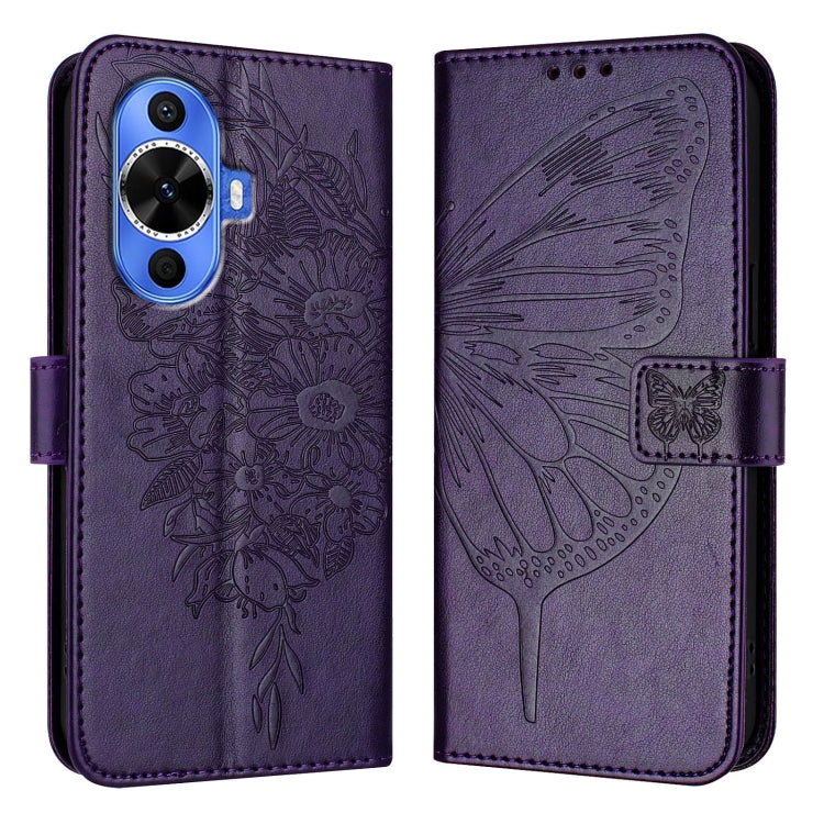 Embossed Butterfly Leather Phone Case, For Huawei Nova 12s 4G Global, For Huawei Pura 70 Pro, For Huawei Pura 70, For Huawei Mate 60, For Huawei Mate 60 Pro, For Huawei P60 Art