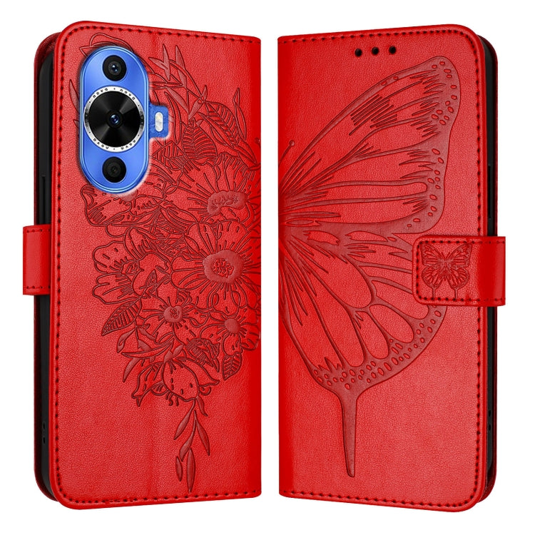 Embossed Butterfly Leather Phone Case, For Huawei Nova 12s 4G Global, For Huawei Pura 70 Pro, For Huawei Pura 70, For Huawei Mate 60, For Huawei Mate 60 Pro, For Huawei P60 Art