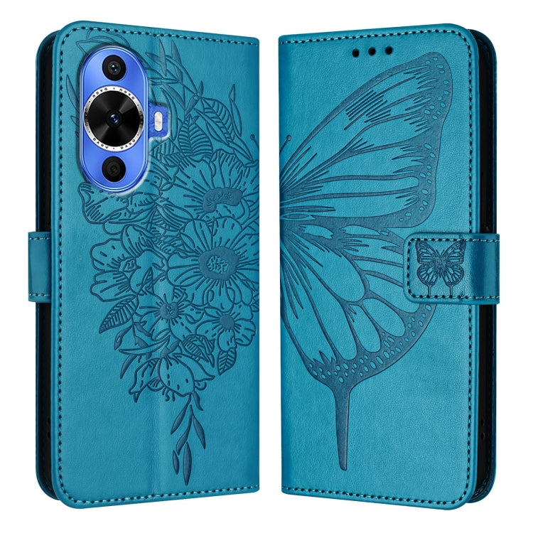 Embossed Butterfly Leather Phone Case, For Huawei Nova 12s 4G Global, For Huawei Pura 70 Pro, For Huawei Pura 70, For Huawei Mate 60, For Huawei Mate 60 Pro, For Huawei P60 Art