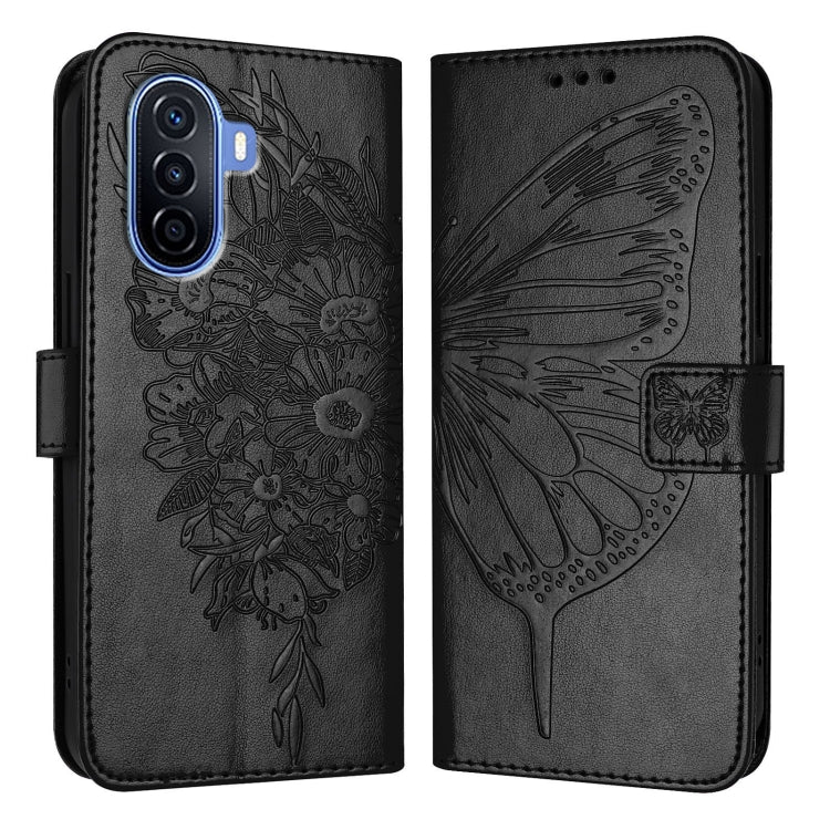 Embossed Butterfly Leather Phone Case, For Huawei P60 / P60 Pro, For Huawei Enjoy 50 Pro 4G / Nova Y90, For Huawei Enjoy 50 4G / Nova Y70 Plus, For Huawei P50 Pro, For Huawei P50, For Huawei Enjoy 20 SE/Y7a 4G/P Smart 2021