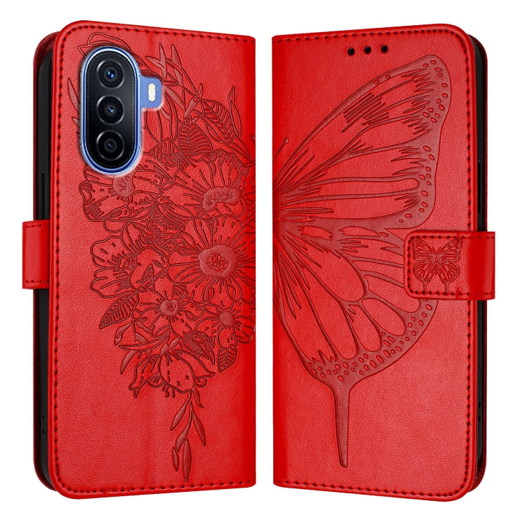 Embossed Butterfly Leather Phone Case, For Huawei P60 / P60 Pro, For Huawei Enjoy 50 Pro 4G / Nova Y90, For Huawei Enjoy 50 4G / Nova Y70 Plus, For Huawei P50 Pro, For Huawei P50, For Huawei Enjoy 20 SE/Y7a 4G/P Smart 2021
