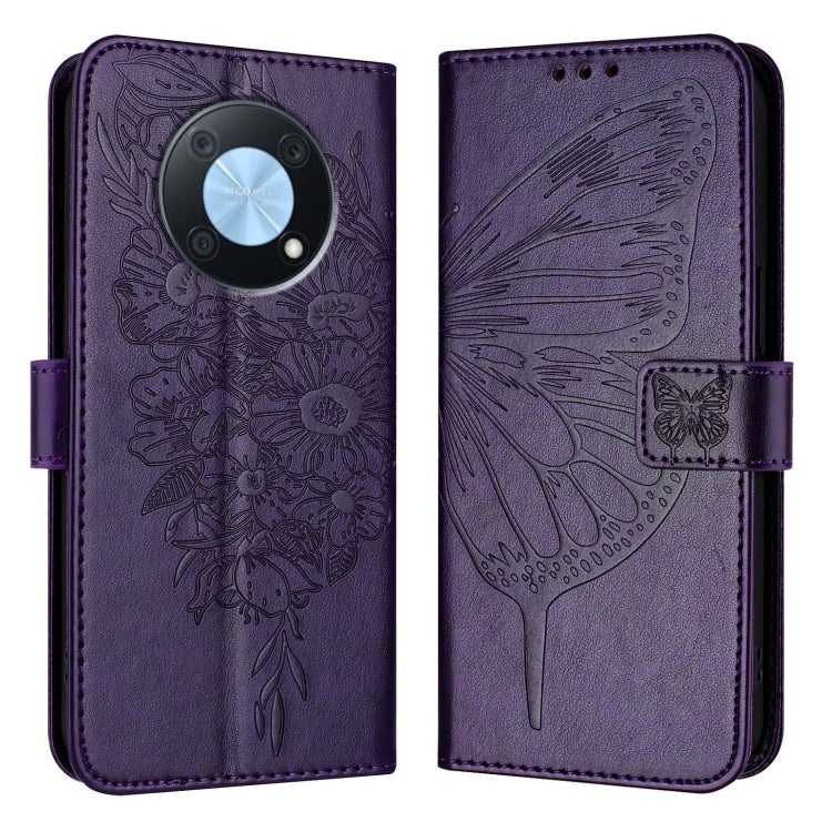 Embossed Butterfly Leather Phone Case, For Huawei P60 / P60 Pro, For Huawei Enjoy 50 Pro 4G / Nova Y90, For Huawei Enjoy 50 4G / Nova Y70 Plus, For Huawei P50 Pro, For Huawei P50, For Huawei Enjoy 20 SE/Y7a 4G/P Smart 2021