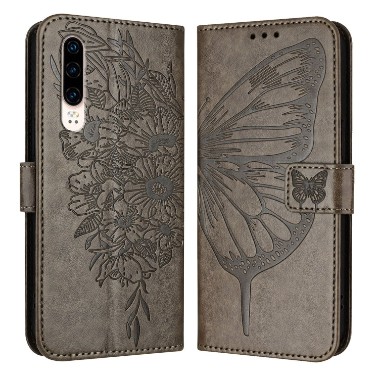 Embossed Butterfly Leather Phone Case, For Huawei P30