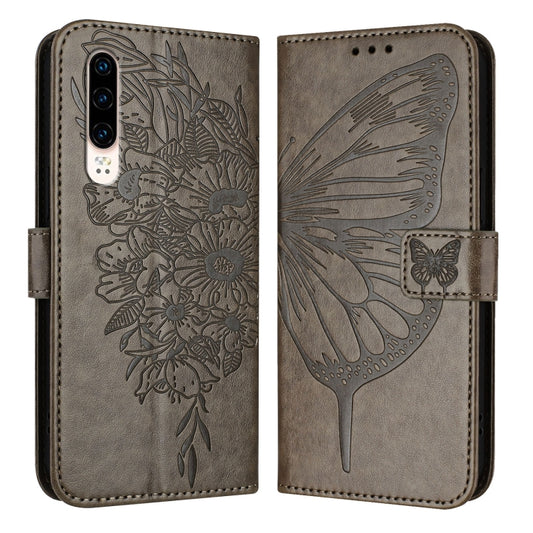 Embossed Butterfly Leather Phone Case, For Huawei P30