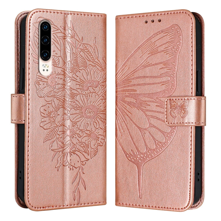 Embossed Butterfly Leather Phone Case, For Huawei P30