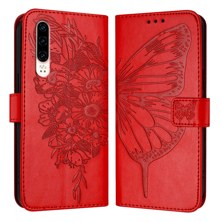 Embossed Butterfly Leather Phone Case, For Huawei P30