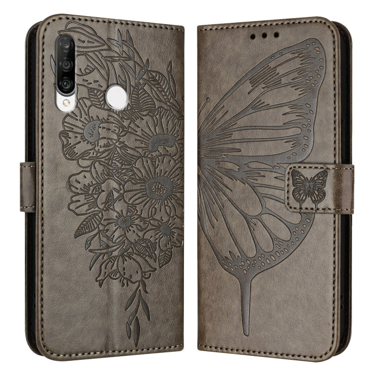 Embossed Butterfly Leather Phone Case, For Huawei P40 Lite 4G / Nova 6 SE, For Huawei P40 Pro, For Huawei P40, For Huawei Enjoy 9s/P Smart/P Smart+ 2019, For Huawei P30 Lite / Nova 4e, For Huawei P30 Pro