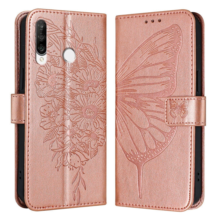 Embossed Butterfly Leather Phone Case, For Huawei P40 Lite 4G / Nova 6 SE, For Huawei P40 Pro, For Huawei P40, For Huawei Enjoy 9s/P Smart/P Smart+ 2019, For Huawei P30 Lite / Nova 4e, For Huawei P30 Pro