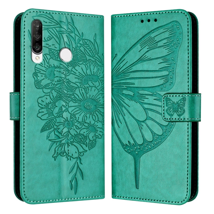 Embossed Butterfly Leather Phone Case, For Huawei P40 Lite 4G / Nova 6 SE, For Huawei P40 Pro, For Huawei P40, For Huawei Enjoy 9s/P Smart/P Smart+ 2019, For Huawei P30 Lite / Nova 4e, For Huawei P30 Pro