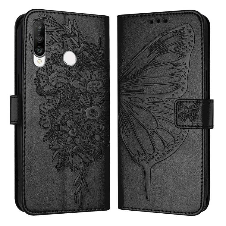 Embossed Butterfly Leather Phone Case, For Huawei P40 Lite 4G / Nova 6 SE, For Huawei P40 Pro, For Huawei P40, For Huawei Enjoy 9s/P Smart/P Smart+ 2019, For Huawei P30 Lite / Nova 4e, For Huawei P30 Pro