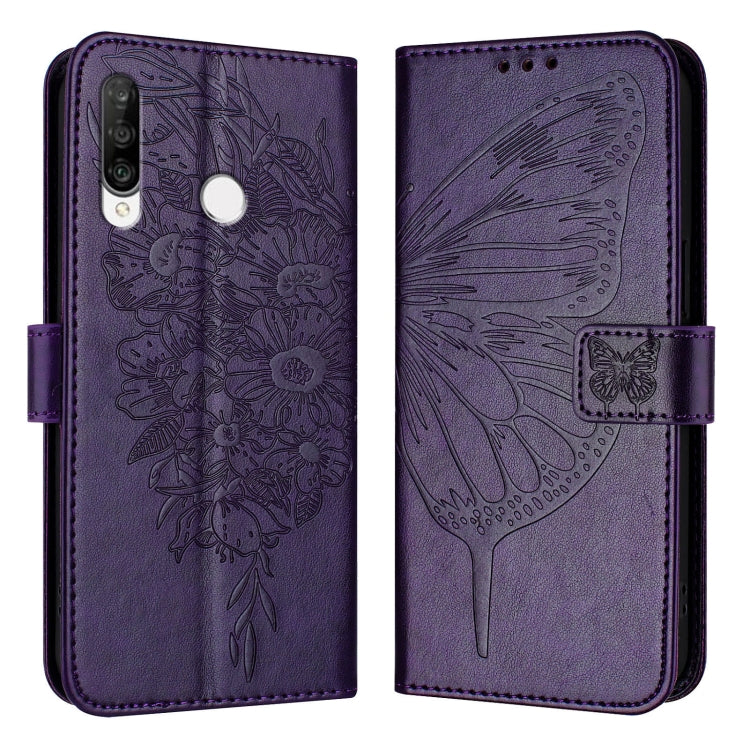 Embossed Butterfly Leather Phone Case, For Huawei P40 Lite 4G / Nova 6 SE, For Huawei P40 Pro, For Huawei P40, For Huawei Enjoy 9s/P Smart/P Smart+ 2019, For Huawei P30 Lite / Nova 4e, For Huawei P30 Pro