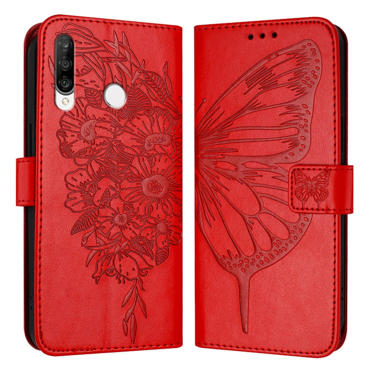 Embossed Butterfly Leather Phone Case, For Huawei P40 Lite 4G / Nova 6 SE, For Huawei P40 Pro, For Huawei P40, For Huawei Enjoy 9s/P Smart/P Smart+ 2019, For Huawei P30 Lite / Nova 4e, For Huawei P30 Pro