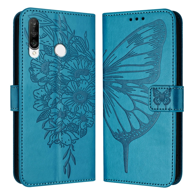 Embossed Butterfly Leather Phone Case, For Huawei P40 Lite 4G / Nova 6 SE, For Huawei P40 Pro, For Huawei P40, For Huawei Enjoy 9s/P Smart/P Smart+ 2019, For Huawei P30 Lite / Nova 4e, For Huawei P30 Pro