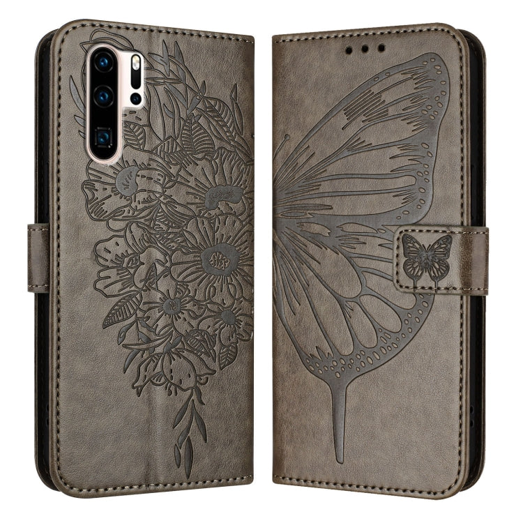 Embossed Butterfly Leather Phone Case, For Huawei P40 Lite 4G / Nova 6 SE, For Huawei P40 Pro, For Huawei P40, For Huawei Enjoy 9s/P Smart/P Smart+ 2019, For Huawei P30 Lite / Nova 4e, For Huawei P30 Pro