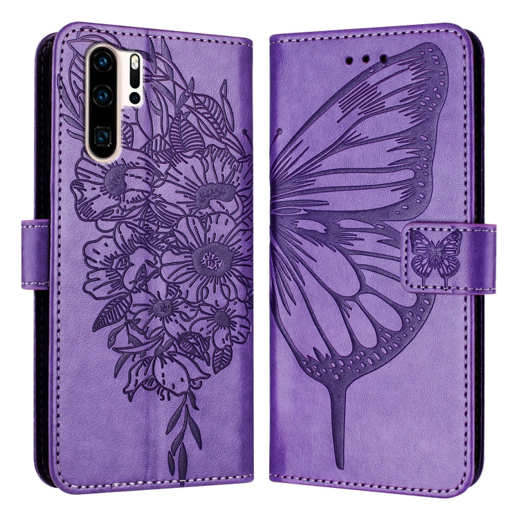 Embossed Butterfly Leather Phone Case, For Huawei P40 Lite 4G / Nova 6 SE, For Huawei P40 Pro, For Huawei P40, For Huawei Enjoy 9s/P Smart/P Smart+ 2019, For Huawei P30 Lite / Nova 4e, For Huawei P30 Pro