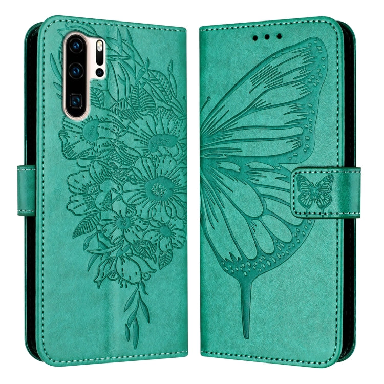 Embossed Butterfly Leather Phone Case, For Huawei P40 Lite 4G / Nova 6 SE, For Huawei P40 Pro, For Huawei P40, For Huawei Enjoy 9s/P Smart/P Smart+ 2019, For Huawei P30 Lite / Nova 4e, For Huawei P30 Pro