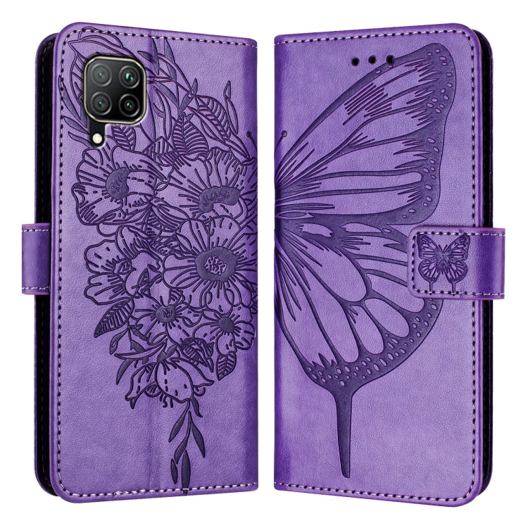 Embossed Butterfly Leather Phone Case, For Huawei P40 Lite 4G / Nova 6 SE, For Huawei P40 Pro, For Huawei P40, For Huawei Enjoy 9s/P Smart/P Smart+ 2019, For Huawei P30 Lite / Nova 4e, For Huawei P30 Pro