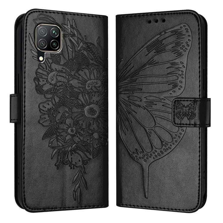 Embossed Butterfly Leather Phone Case, For Huawei P40 Lite 4G / Nova 6 SE, For Huawei P40 Pro, For Huawei P40, For Huawei Enjoy 9s/P Smart/P Smart+ 2019, For Huawei P30 Lite / Nova 4e, For Huawei P30 Pro