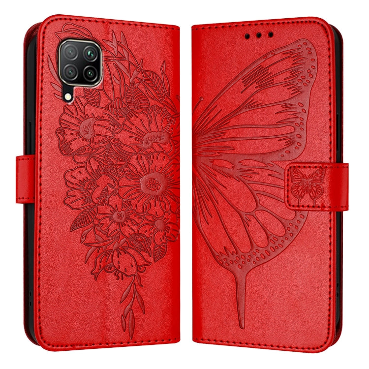 Embossed Butterfly Leather Phone Case, For Huawei P40 Lite 4G / Nova 6 SE, For Huawei P40 Pro, For Huawei P40, For Huawei Enjoy 9s/P Smart/P Smart+ 2019, For Huawei P30 Lite / Nova 4e, For Huawei P30 Pro